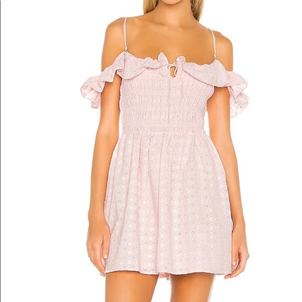 MAJORELLE Nelvin Mini Dress in Baby Pink - Picture 2 of 16